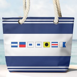 Name In Nautical Flags - Personalized Beach Bag – view 2