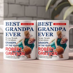 Best Grandpa Ever Special Edition - Personalized Photo Mug – view 2