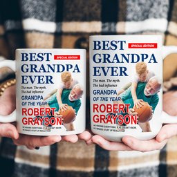 Best Grandpa Ever Special Edition - Personalized Photo Mug – view 5