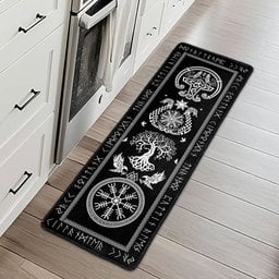 Custom Family Name In Viking Runes - Personalized Runner Rug – view 3