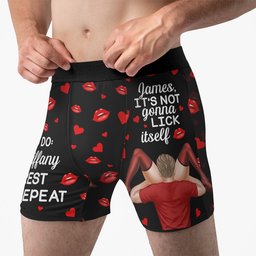 It’s Not Gonna Lick Itself - To Do List Spicy Gift For Him, Husband - Personalized Men's Boxer Briefs – view 2