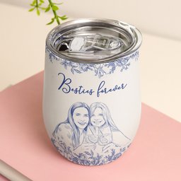 Custom Photo Gift For Friends, Soul Sisters - Personalized Photo Wine Tumbler – view 6