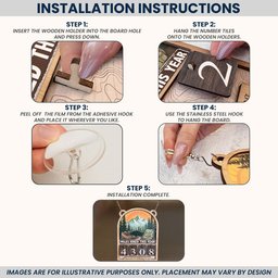 Mountain Hiking Log - Personalized Hiking Miles Tracker Sign – view 5