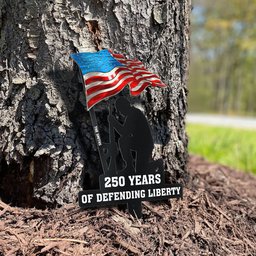250 Years Of Defending Liberty - Personalized Metal Garden Stake – view 4