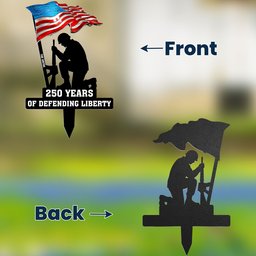250 Years Of Defending Liberty - Personalized Metal Garden Stake – view 2