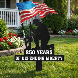 250 Years Of Defending Liberty - Personalized Metal Garden Stake – view 5