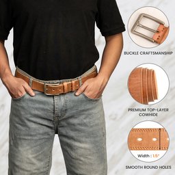 I Love You With All Of My Boobs - Naughty Gift For Him - Personalized Cowhide Belt – view 4
