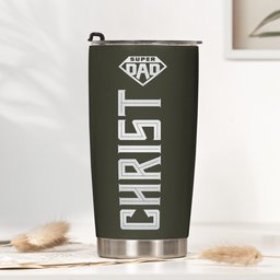 Custom Name & Icon Gift For Husband, Dad, Son - Personalized Tumbler Cup – view 3
