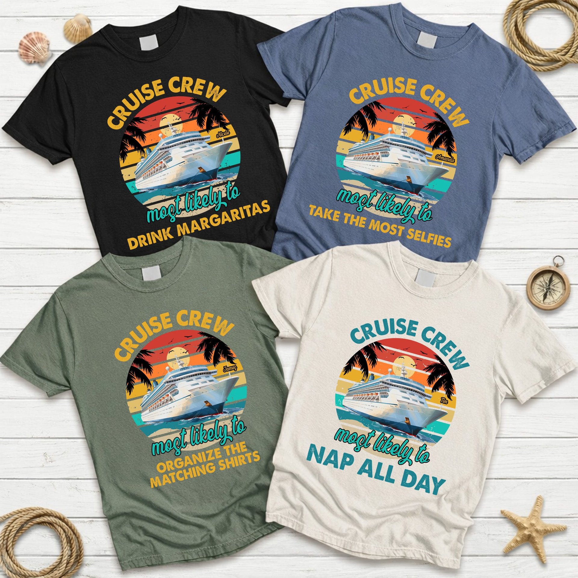 Family Cruise Crew Matching Shirts - Personalized Comfort Tee
