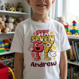 Brainrot Six Seven Kid Gaming - Personalized Shirt – view 2
