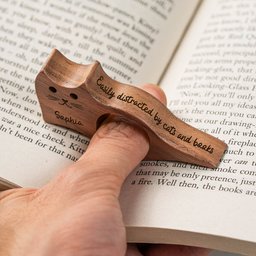 Easily Distracted By Cats And Books - Personalized Book Page Holder – view 2