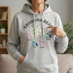 Grandma Bear Patchwork Print - Personalized Shirt – view 6