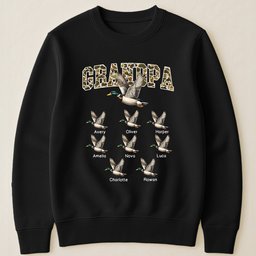 Grandpa Hunting Camo Mallard Duck - Personalized Shirt – view 3