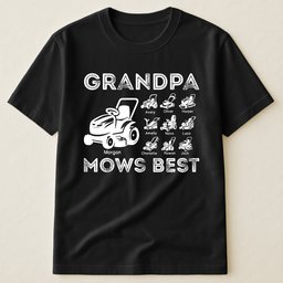 Grandpa Mows Best - Personalized Shirt
