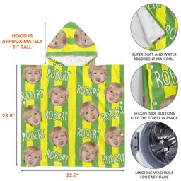 Summer Striped Kid - Personalized Kids Hooded Towel – view 8