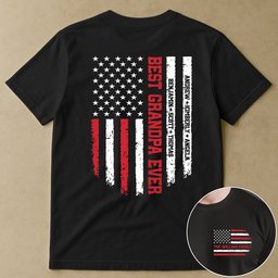 Best Grandpa Ever, Best Dad Ever - Custom With Kids' Names - Personalized Shirt – view 3