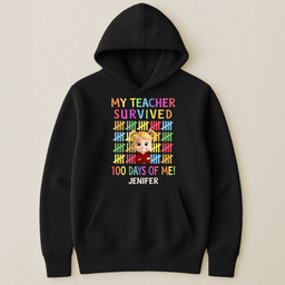 100 Days Of School School Boys Girls Kids Gift - Personalized Shirt – view 4