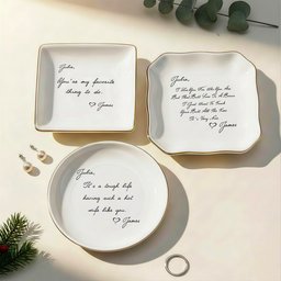 Custom Message - Valentines' Day Gifts For Her, Wife, Girlfriend - Personalized Jewelry Dish – view 2