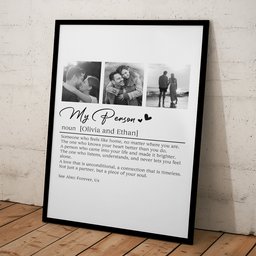 My Person Definition Anniversary Gift, Valentines Gift - Personalized Photo Poster – view 5