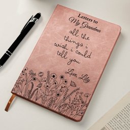 Letter To Loved One Grief & Remembrance Book - Memorial Journal - Personalized Leather Journal – view 5