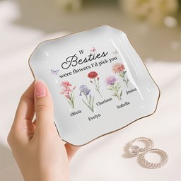 If Friends Were Flowers I'd Pick You New Version Friendship Gift - Personalized Jewelry Dish – view 5