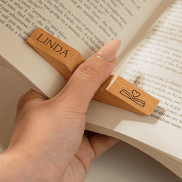 Book Lover, Custom Name, Monogram - Personalized Book Page Holder