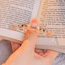 Real Flower, Floral Flower, Book Lover - Personalized Resin Book Page Holder – view 3