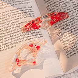 Real Flower, Floral Flower, Book Lover - Personalized Resin Book Page Holder – view 2