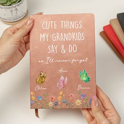 Cute Things My Grandkids Say & Do So I’ll Never Forget - Personalized Leather Journal – view 2