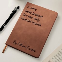 Silly Little Mental Health Swear Journal - For Her, Him, Daughter, Sister, Wife, Friend - Personalized Leather Journal – view