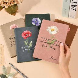 Positive Affirmations Notebook, Self-Love Journal, Silly Mental Health Gifts For Her - Personalized Leather Journal – view 2