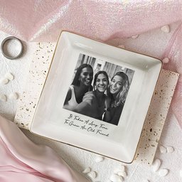 Custom Bestie Photo Trinket Tray For Best Friend Friendship Thank You Gifts - Personalized Jewelry Dish – view 7