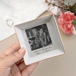Custom Bestie Photo Trinket Tray For Best Friend Friendship Thank You Gifts - Personalized Jewelry Dish – view 8