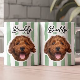 Custom Pet Portrait Mug Dog Lover Cat Lover Gift - Personalized Mug – view 4
