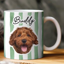 Custom Pet Portrait Mug Dog Lover Cat Lover Gift - Personalized Mug – view 2