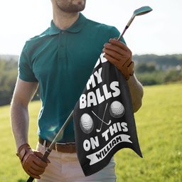 I Use This Towel To Clean My Balls - Funny Gifts For Golfers, Men, Dad, Husband, Buddies - Personalized Golf Towel – view 5