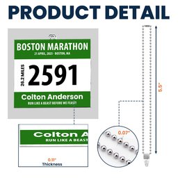 Race Bib For Runner - Personalized Rear View Mirror Accessory – view 4