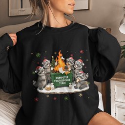 Funny Raccoon Dumpster On Fire Response Team Matching Shirt - Exchange Gift, White Elephant Gifts - Personalized Shirt – view
