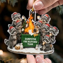 2025 Dumpster On Fire Response Team - Funny Exchange Gift For Coworker Team - Personalized Acrylic Ornament – view 2