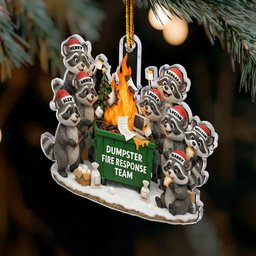 2025 Dumpster On Fire Response Team - Funny Exchange Gift For Coworker Team - Personalized Acrylic Ornament – view 3