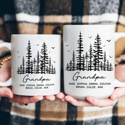 Grandpa & Grandma, Mommy & Daddy Custom With Kids' Names - Personalized Mug – view 3