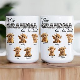 This Grandma Loves Her Herd Gift For Grandma - Personalized Mug – view 3