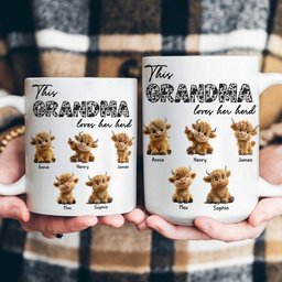 This Grandma Loves Her Herd Gift For Grandma - Personalized Mug – view 4