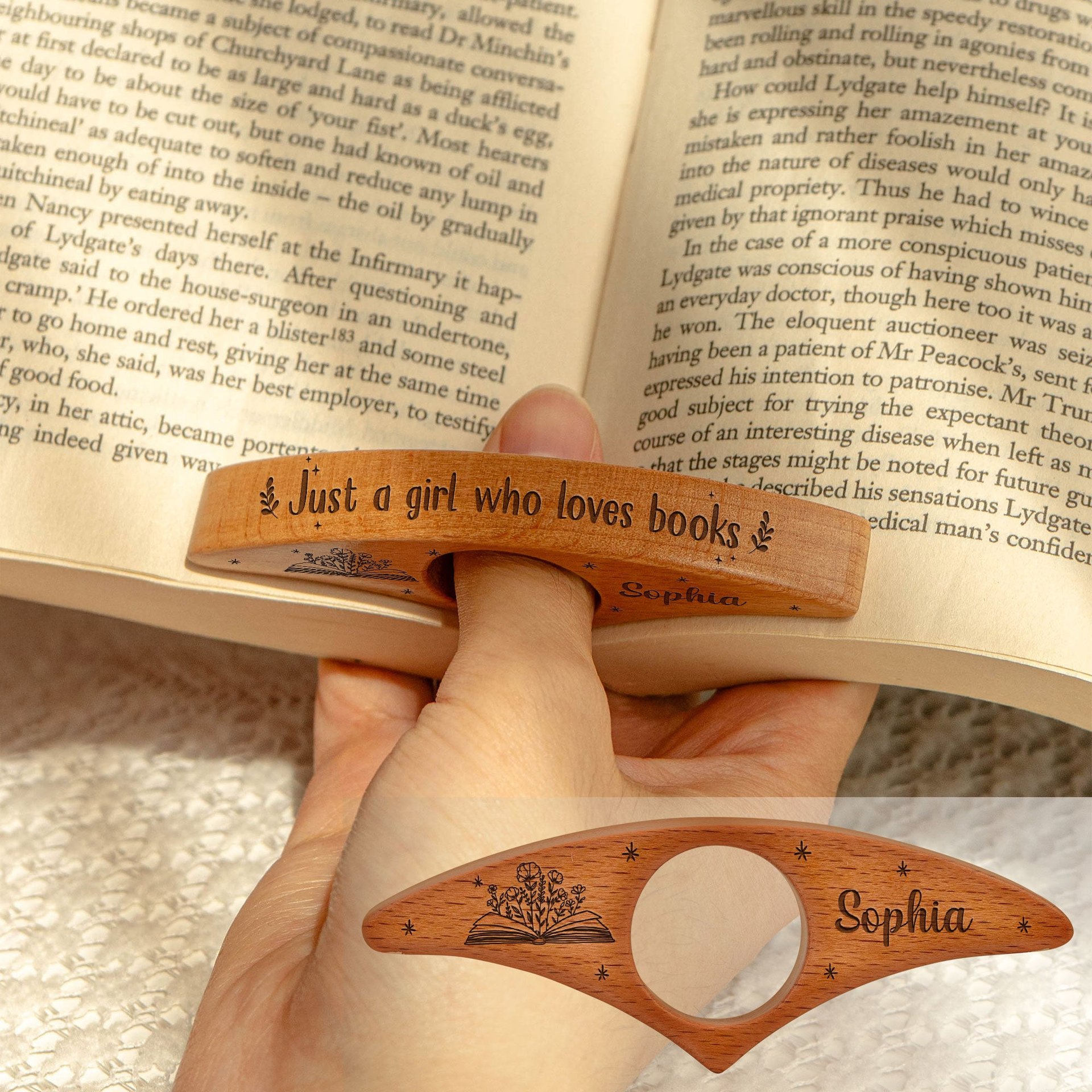 Just A Girl Who Loves Books - Personalized Book Page Holder