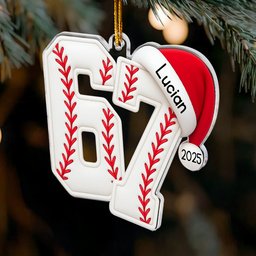 Custom 67 Six Seven Slang Meme For Sport Lovers Kids Teenagers - Personalized Acrylic Ornament – view 4