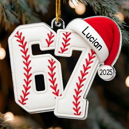 Custom 67 Six Seven Slang Meme For Sport Lovers Kids Teenagers - Personalized Acrylic Ornament – view 2