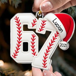 Custom 67 Six Seven Slang Meme For Sport Lovers Kids Teenagers - Personalized Acrylic Ornament – view 3