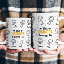 This Grandpa Grandma Belongs To - Personalized Mug – view 4