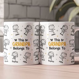 This Grandpa Grandma Belongs To - Personalized Mug – view 2