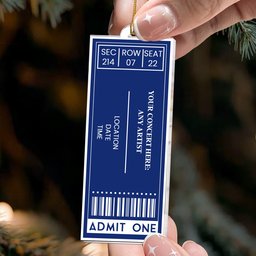 Favorite Concert Ticket Music Lovers Gifts, For Daughters, Friends - Personalized Acrylic Ornament – view 2